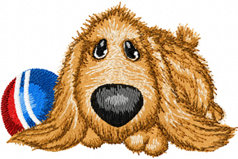 Can Play with dog machine embroidery design